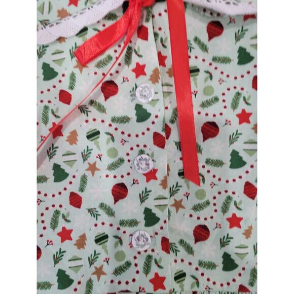Christmas Girls Smocked Dress size 4 Handmade by Grandma #4 - Picture 3 of 5